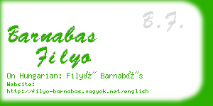 barnabas filyo business card